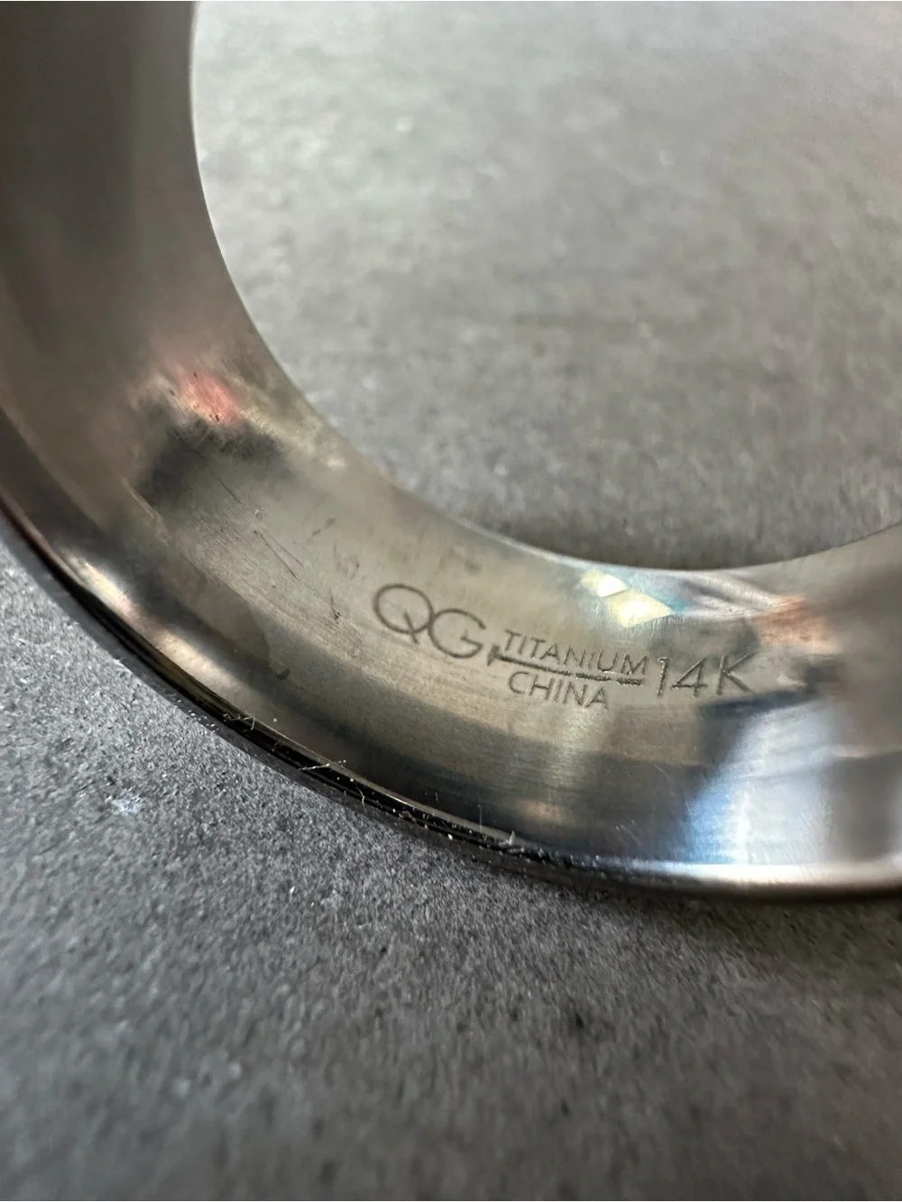 QG Titanium & 14k Comfort Fit 10mm Wedding Band